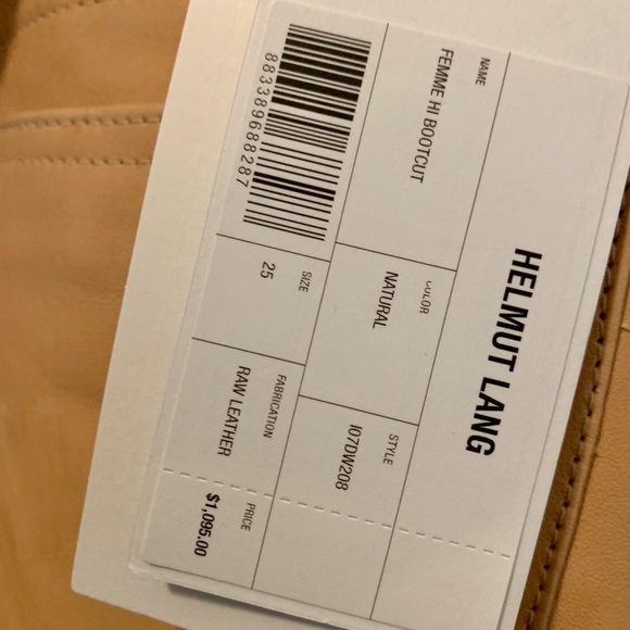 NWT Helmut Lang Leather Pants Femme Hi Bootcut / Straight Leg - Picture 6 of 12